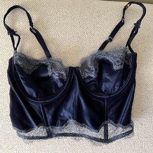 Victoria’s Secret Satin Blue Corset